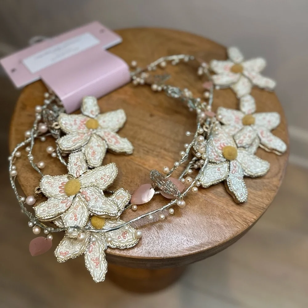 Cupcakes & Cashmere floral Spring Easter Valentine’s Day bead bling garland